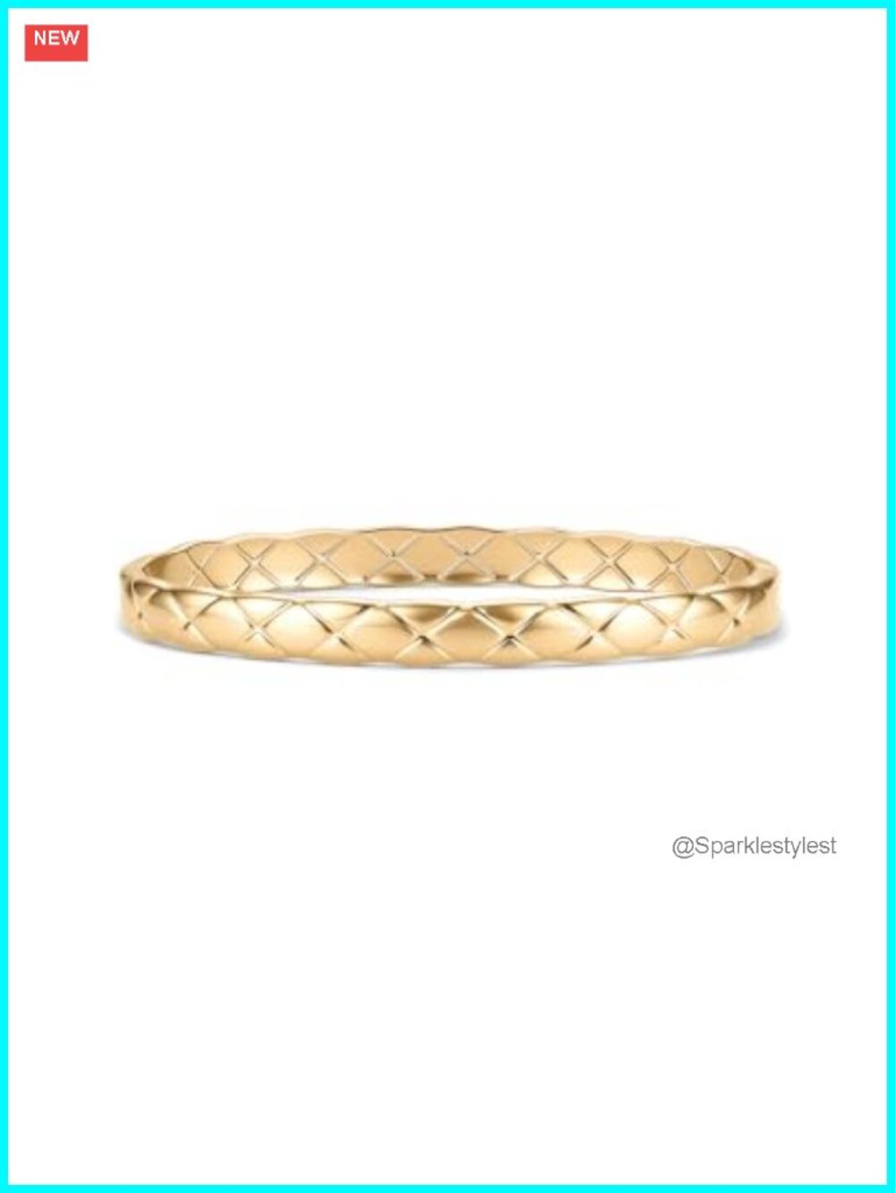 Waterproof 14K Gold Plated Hinged Bangle Bracelet for Women Stackable